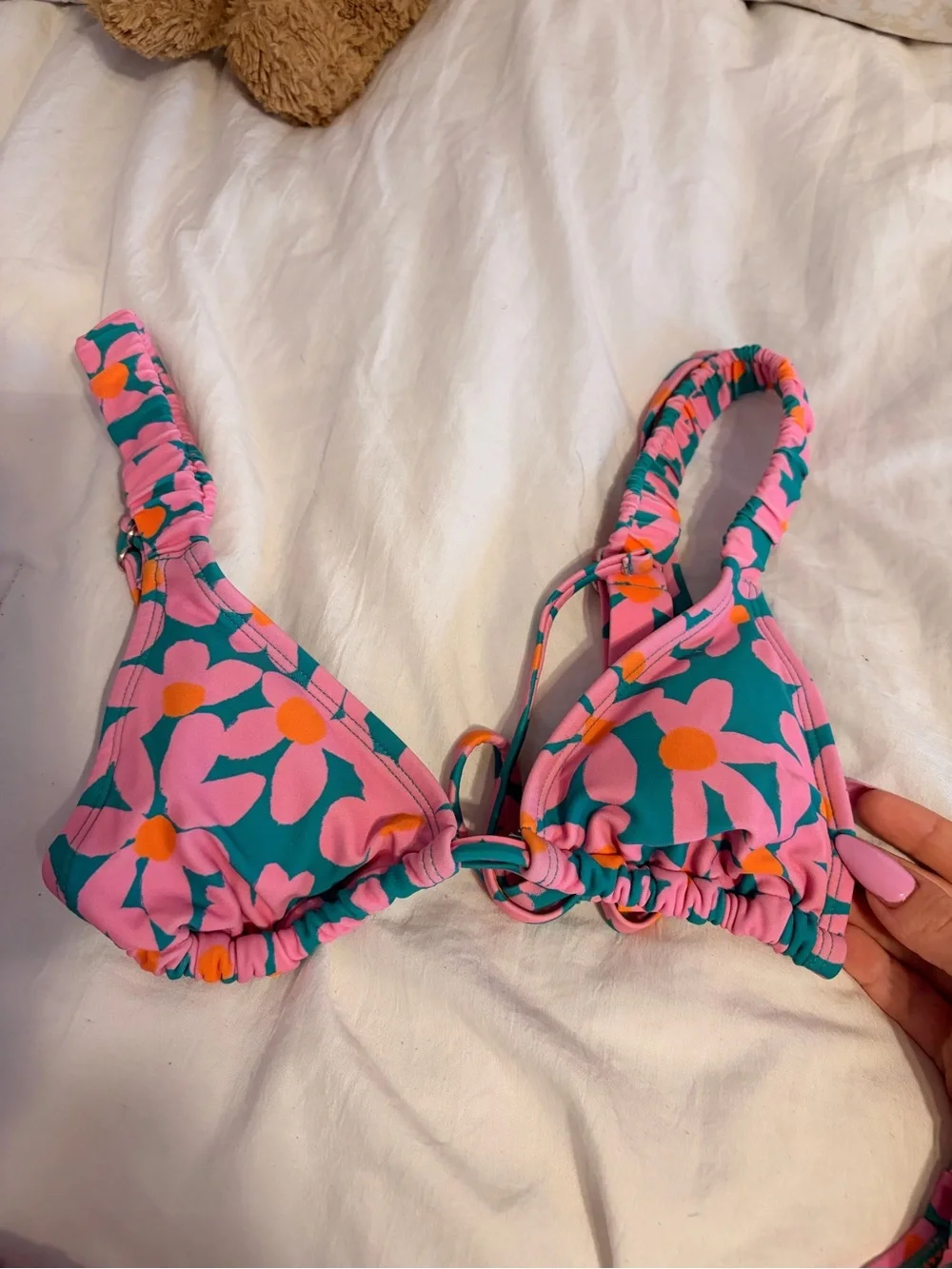wild fable Pink & Green Floral Girls' Bikini Swim Set